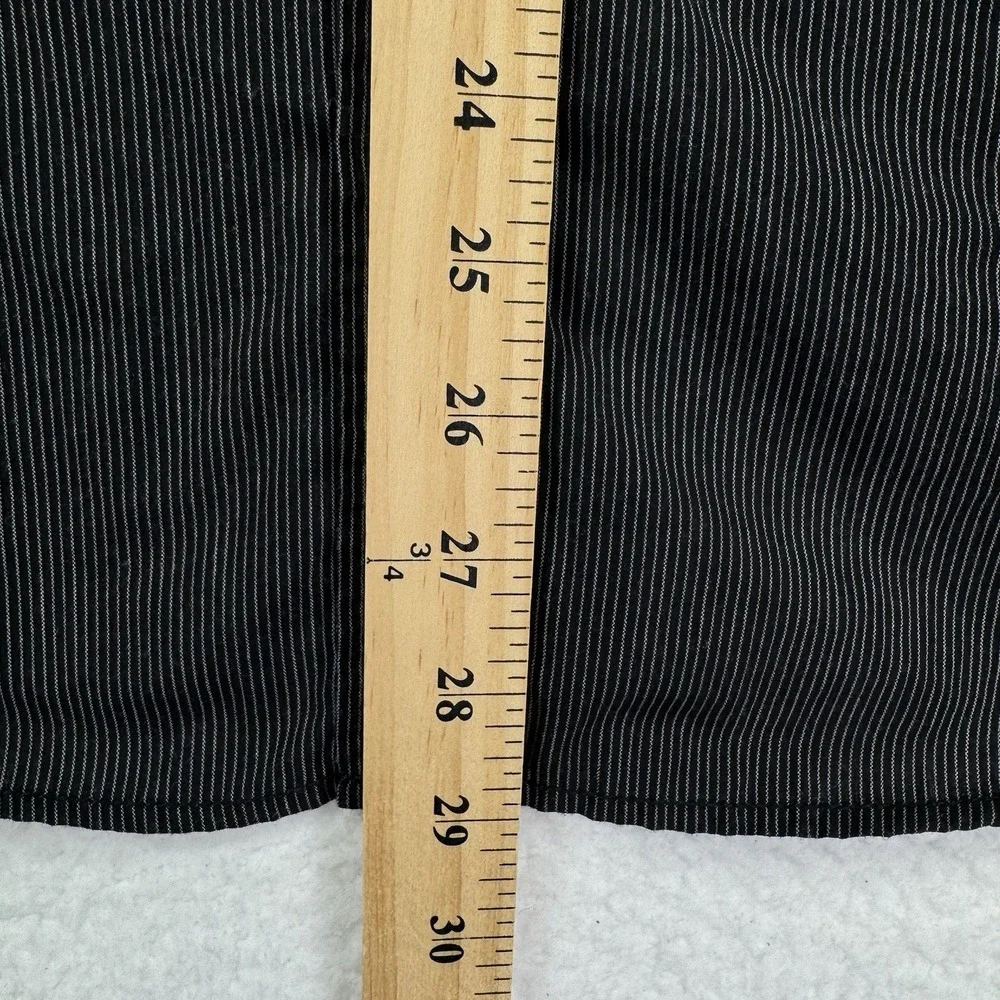 I‎ Jeans Buffalo Mens S Meyer Shirt Button Up Striped Short Sleeve Black White